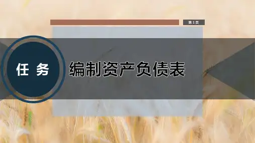 编制资产负债表PPT模板