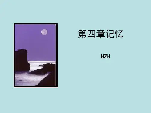 第四章记忆