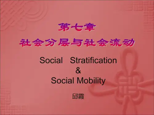 社会学课件 07社会分层