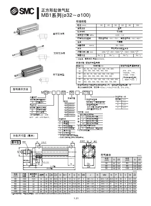 MB1汽缸样本SMC
