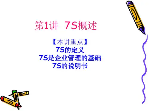 精选7S管理培训资料PPT47页