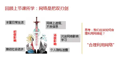 合理利用网络  部编版道德与法治八年级上册 