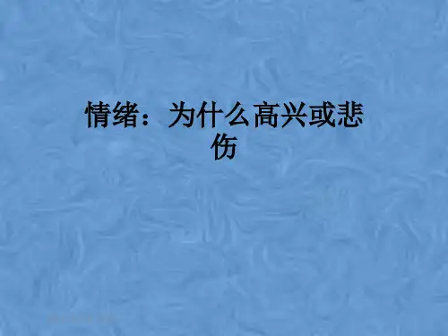 情绪：为什么高兴或悲伤