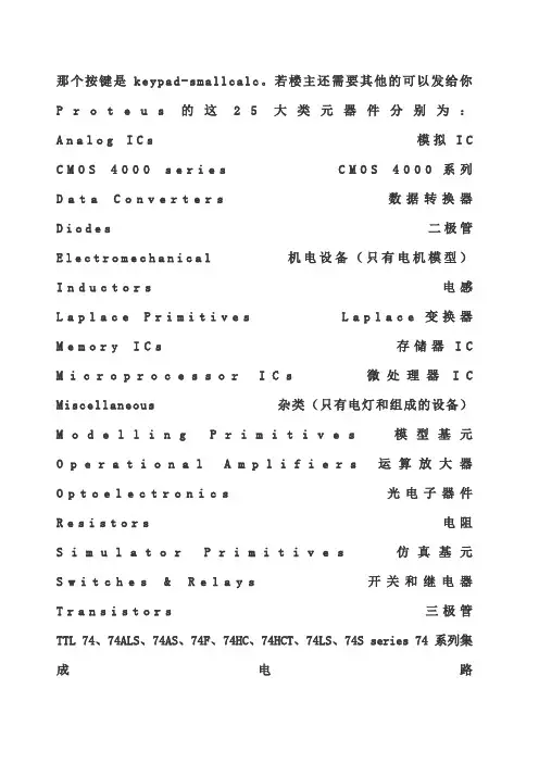 单片机常用元件rotues仿真