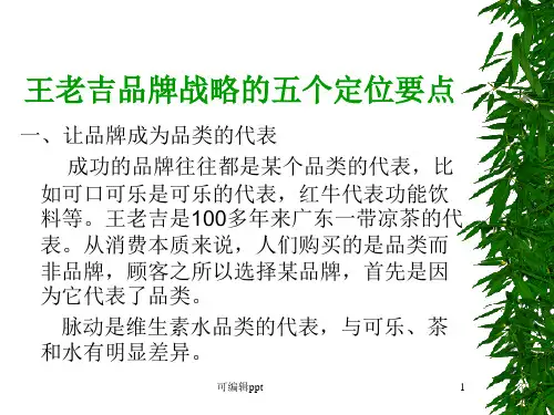 王老吉战略的五个定位要点