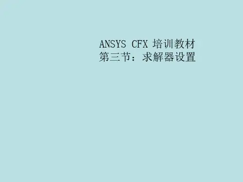 CFX培训教材03求解器设置