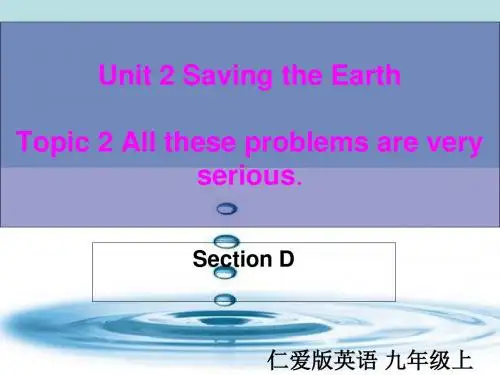 仁爱九年级上册第二单元Unit 2 Topic2 Section D(共15张PPT)