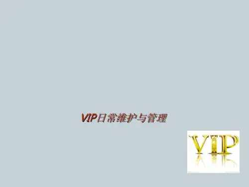 VIP维护与管理分解ppt课件