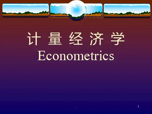 《计量经济学入门》PPT课件