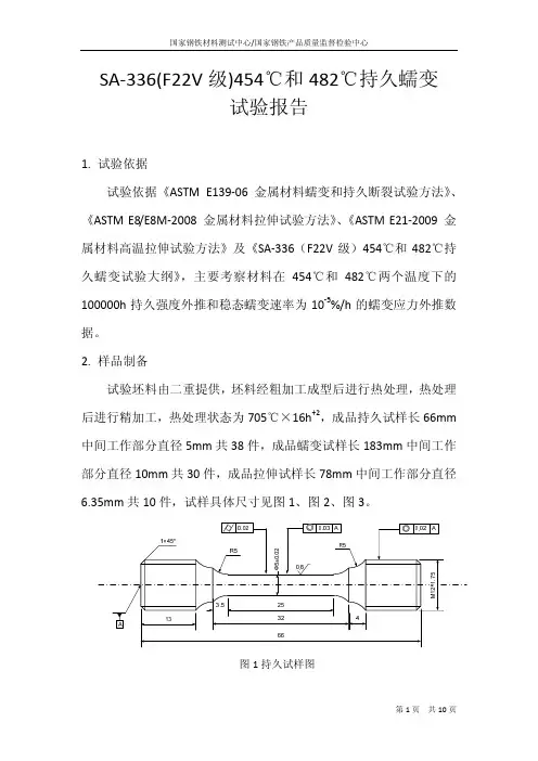 SA336F22高温蠕变试验