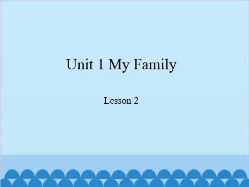 五年级 Unit 1 My Family lesson 2  冀教版(三起) (共12张PPT)