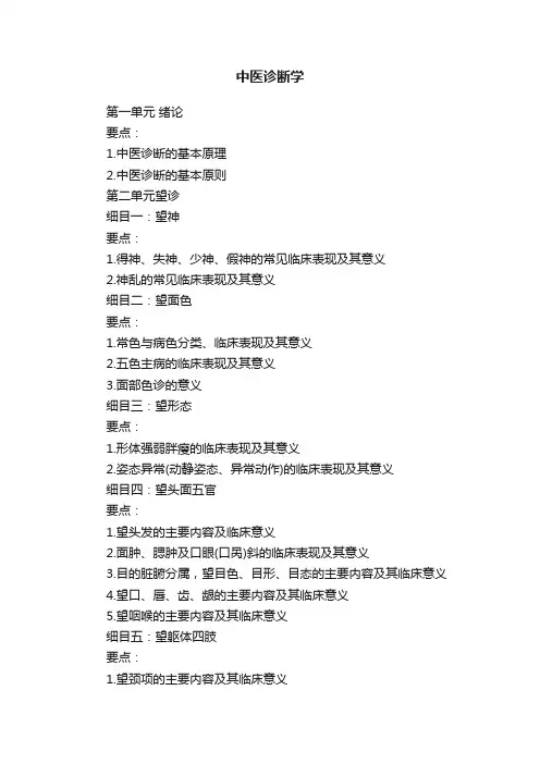 中医诊断学