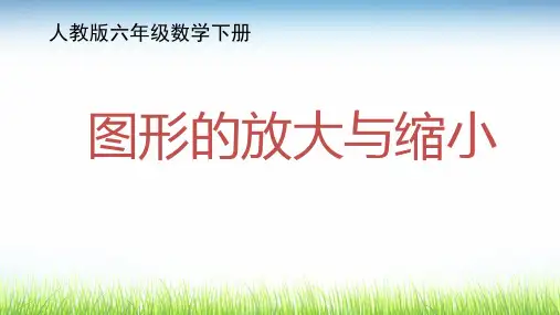 人教版六年级下册数学图形的放大与缩小课件PPT