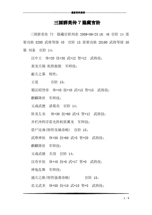 三国群英传7隐藏官阶_0