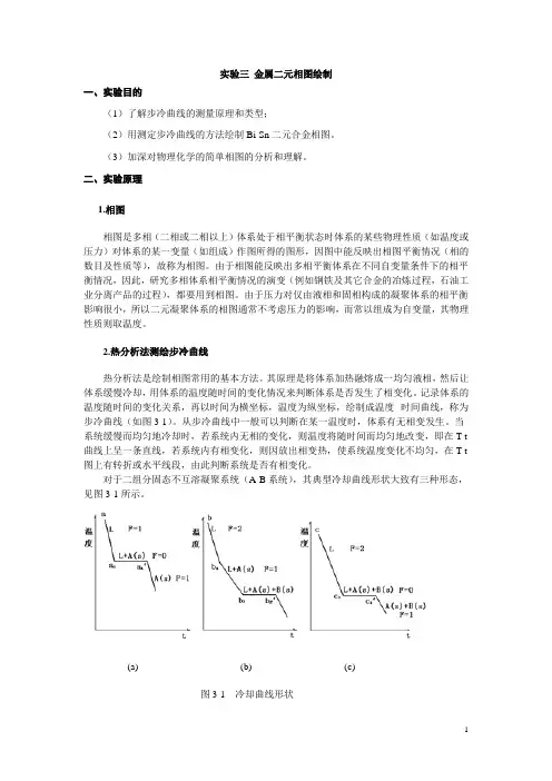 实验一 金属二元相图绘制
