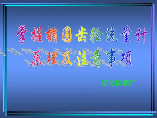 掌握椭圆齿轮流量计原理及注意事项