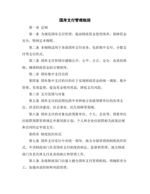 国库支付管理细则