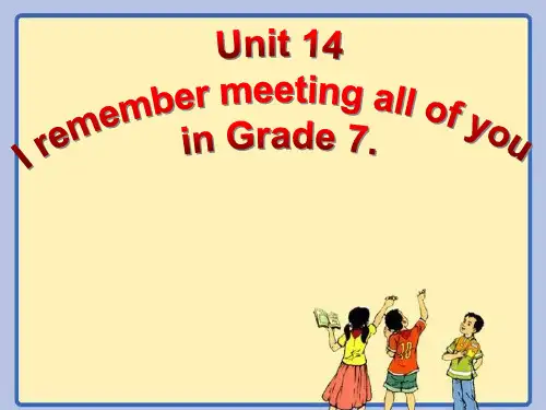 九年级英语课件 Unit14 I remember meeting all of you