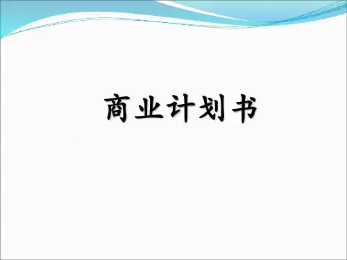 项目路演-商业计划书内容模板资料