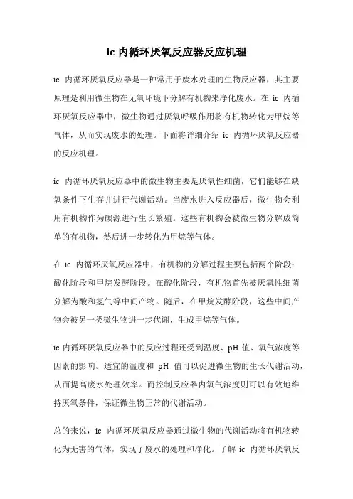 ic内循环厌氧反应器反应机理