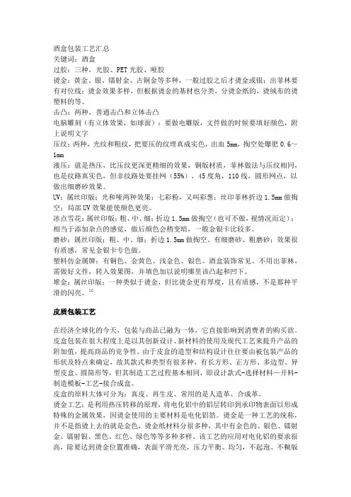酒盒包装工艺汇总
