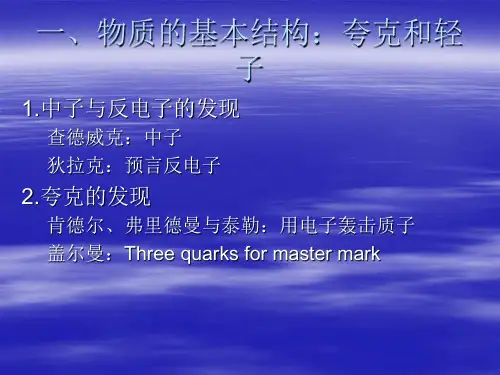 世界科学技术史物质的基本结构与统一场论(1)