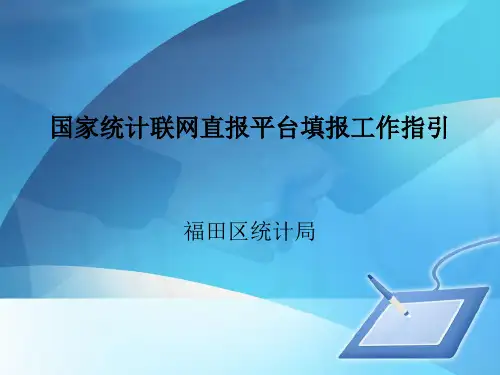 国家统计联网直报平台填报工作指引