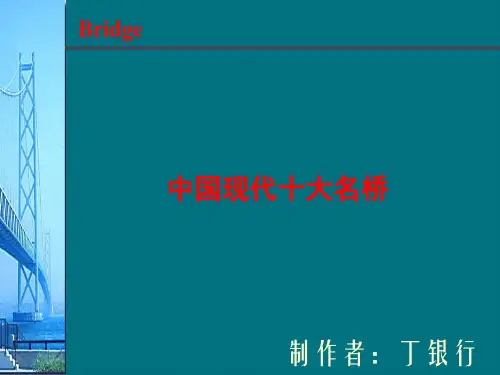 中国十大知名新建桥梁