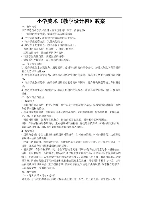 小学美术《教学设计树》教案