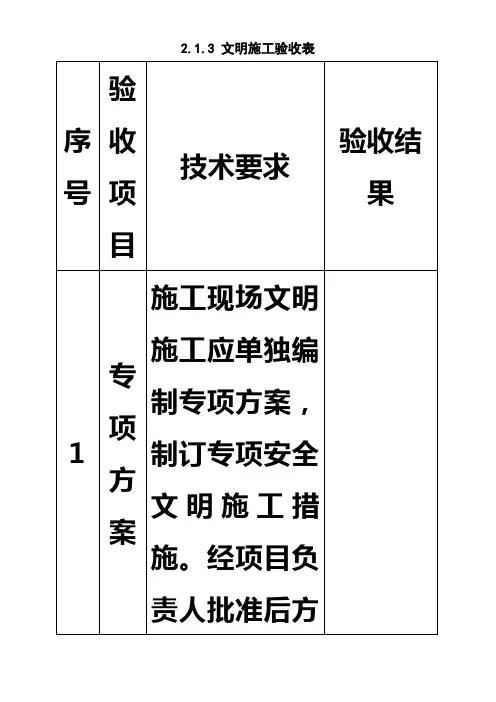 验收表--新