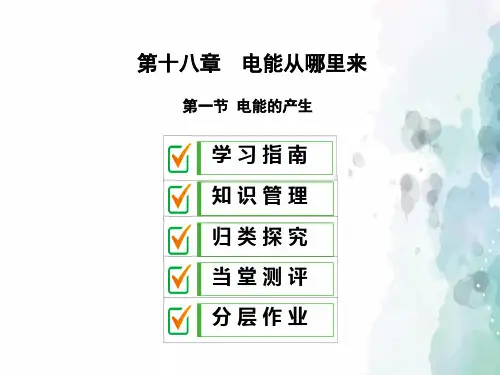 沪科版-物理-九年级全一册课件18.1电能的产生