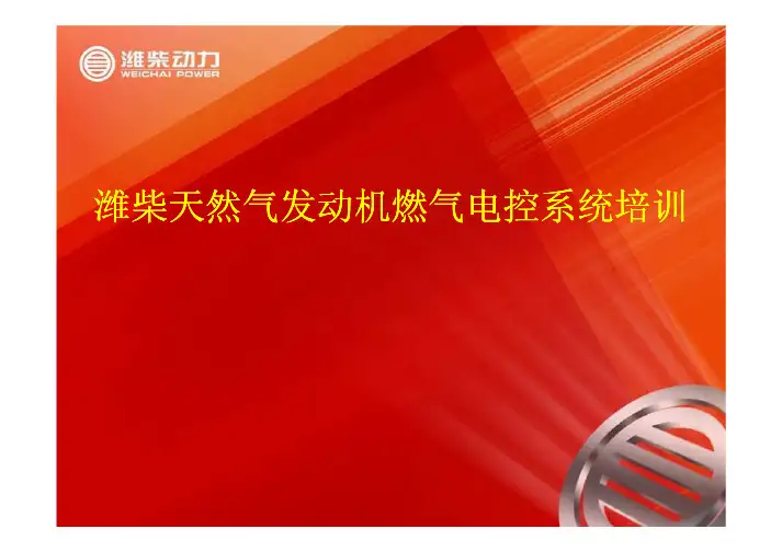 潍柴天然气发动机燃气电控系统培训