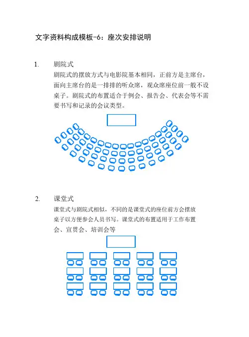会议招待座次安排说明
