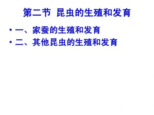 人教版 生物八年级 下册 第二节 昆虫的生殖和发育