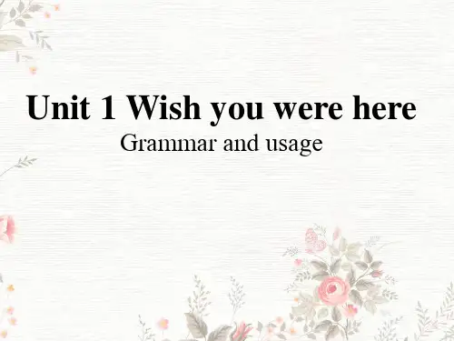 高二英语 译林版(2020)选择性必修3课件  U1L3 Grammar and usage
