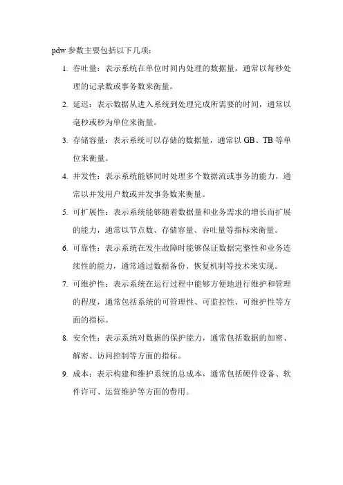 pdw参数
