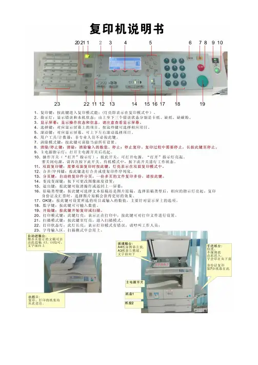 理光复印机操作指南