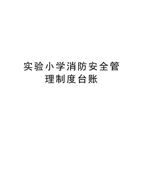 实验小学消防安全管理制度台账
