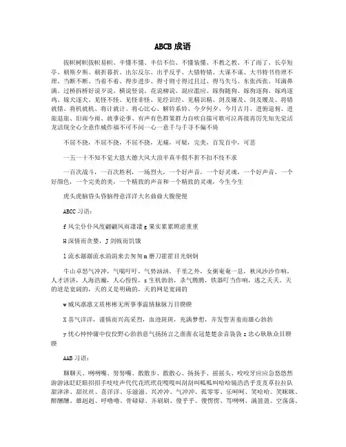 ABCB成语