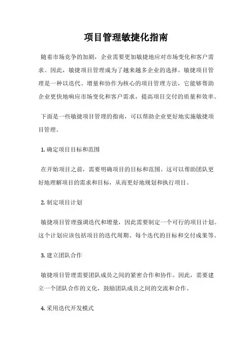项目管理敏捷化指南