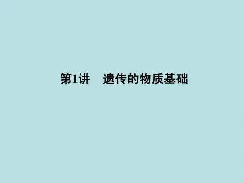 2012高三生物二轮复习课件：第1部分 专题4 第1讲