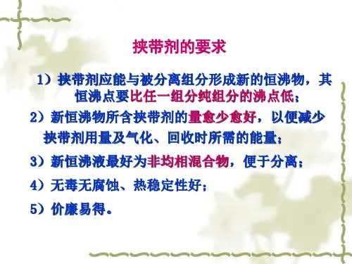 恒沸精馏实验ppt课件