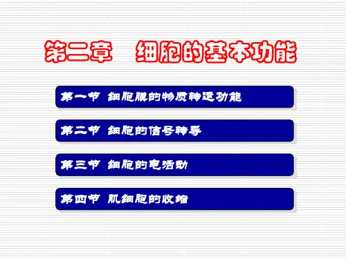 细胞的基本功能