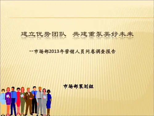 营销人员问卷调查分析报告
