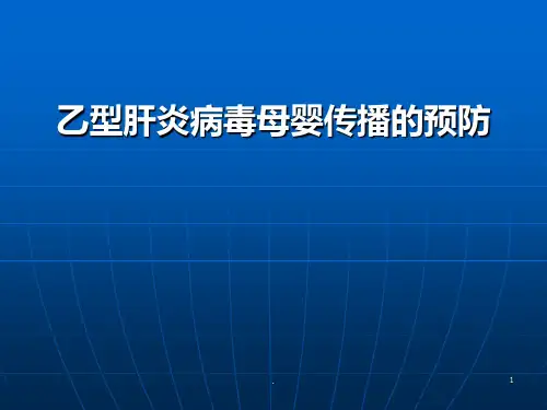 乙肝母婴传播预防 ppt课件
