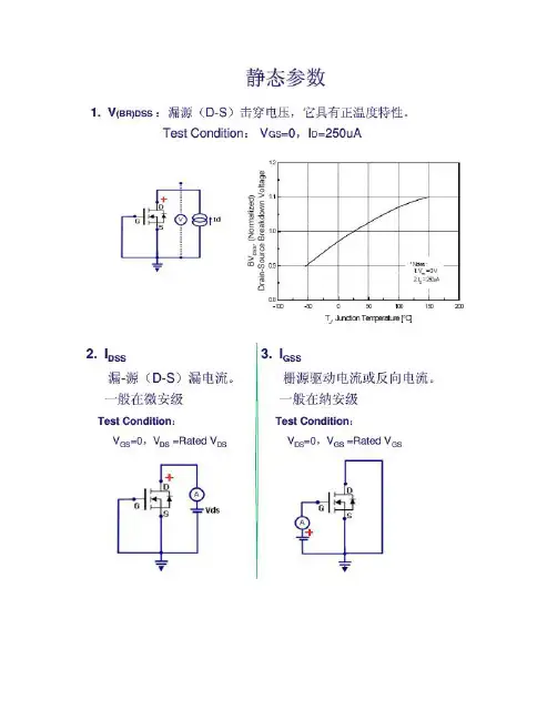 MOSFET参数理解及测试项目方法