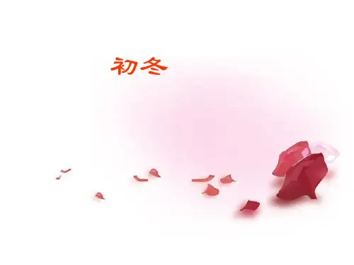 二年级语文上册_初冬ppt课件1教科版