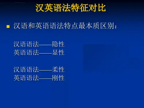英汉语法对比ppt课件
