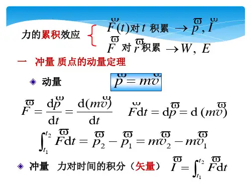 2-2 质点和质点系的动量定理及动量守恒定律