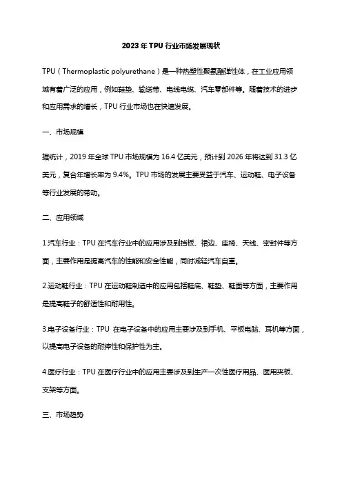 2023年TPU行业市场发展现状